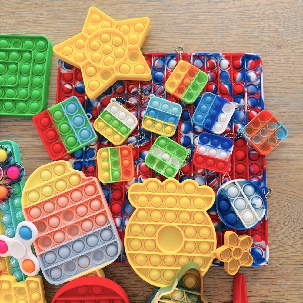 Colorful Pop It Fidget Toy Sensory‎ Rainbow Lot